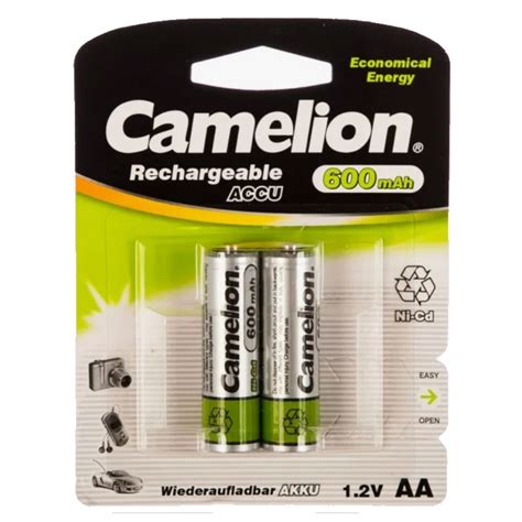 Camelion Аккумуляторная батарейка AA, 1,2 В, 600 мАч, 2 шт - купить с ...