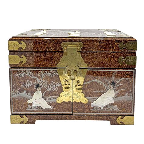 Oriental Furniture Warehouse Chinese Jewelry Box With Mirror Oriental