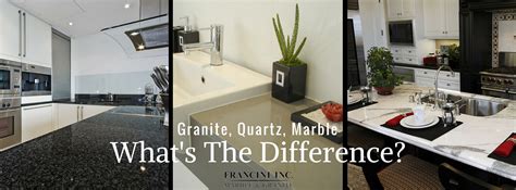 What Is the Difference Between Quartz, Marble, and Granite? | Francini ...