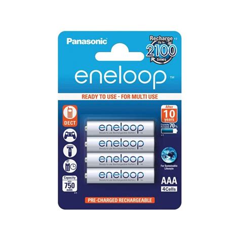 Panasonic Eneloop Aaa Micro Mah Eneloop Nimh Rechargeable Battery Bk