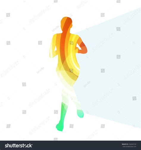 Woman Runner Sprinter Silhouette Illustration Vector Stock Vector