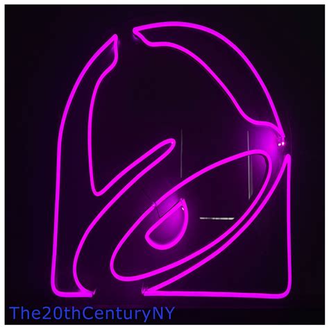 Taco Bell Neon Light Taco Bell Purple Food Logo Led Sign Etsy