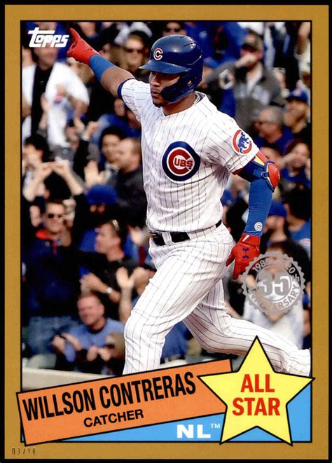 Willson Contreras Topps Th Anniversary All Stars X Gold