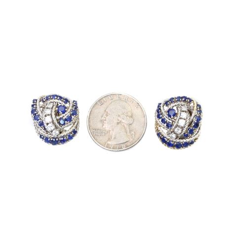 Tiffany and Co. Sapphire Diamond Earrings at 1stDibs | pink diamond earrings tiffany