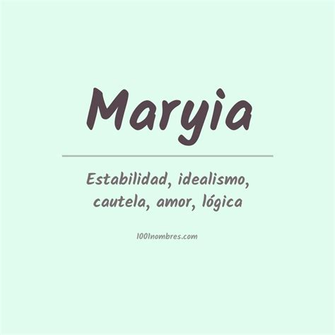 Significado Del Nombre Maryia