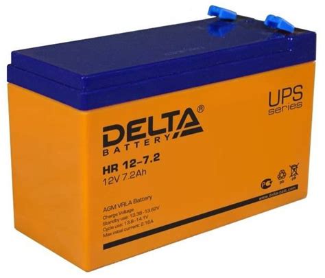 Герметичный аккумулятор для электроквадроцикла 7ач 12в Delta HR 12-7.2 ...