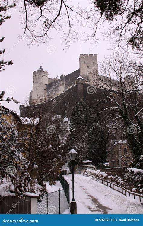 Hohensalzburg Fortress Old Castle in Salzburg, Austria Stock Image ...