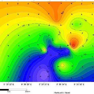 Groundwater Configuration Map Showing Flow Direction. | Download ...