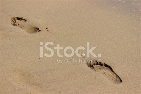 Bild Von Fu Spuren Im Sand Strand Fu Abdr Cke Am Meer Stockfoto