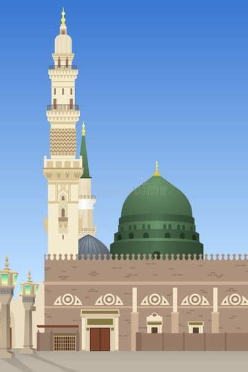 Illustration Of Al Masjid An Nabawi In Medina Saudi Arabia