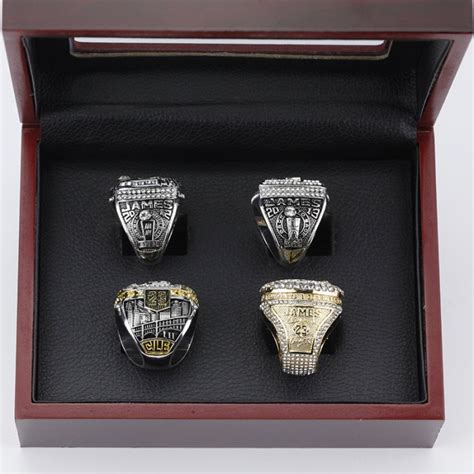 4 Set Championship Rings NBA LeBron James 2012 2013 2016 2020 ...