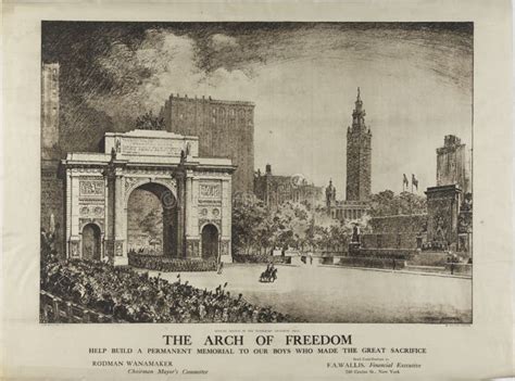 The Arch Of Freedom Official Sketch Of The Temporary Memorial Arch