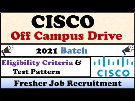 Cisco Off Campus Recruitment For 2021 Software Engineer Job How