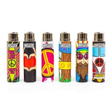 Clipper Lighter Hippie Chic Pop Cover 30 Ct