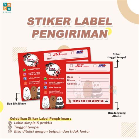 Jual STIKER LABEL PENGIRIMAN OLSHOP CUSTOM Shopee Indonesia