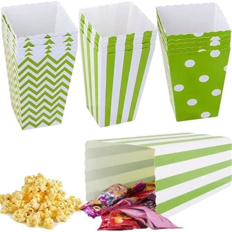 24Pcs Popcorn Boîtes Boite Pop Corn Bonbons Conteneur Sacs De Pop Corn