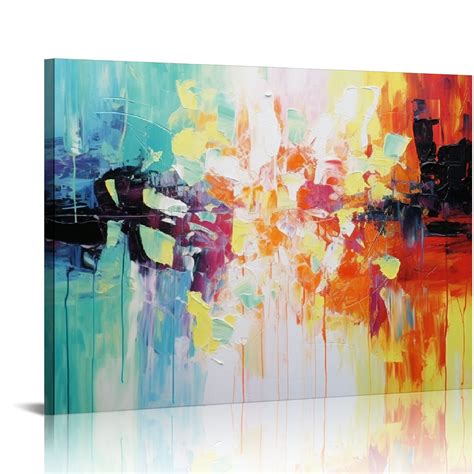 Jeuxus Large Hand Painted Abstract Wall Art Modern Oil Painting On