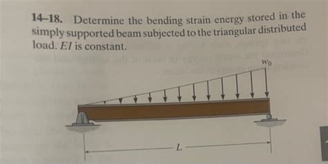 Solved Determine The Bending Strain Energy Stored In Chegg