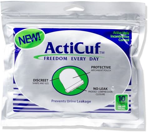 Acticuf Male Urinary Incontinence Pouch Case Of 10 Bags