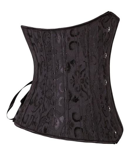 Womens Spiral Steel Boned Satin Underbust Waist Training Brocade