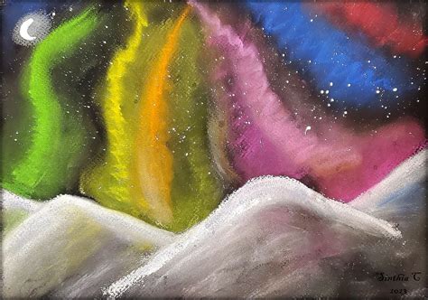 Aurora Borealis (Acrylic/ soft pastels) - Sinthia Cousineau