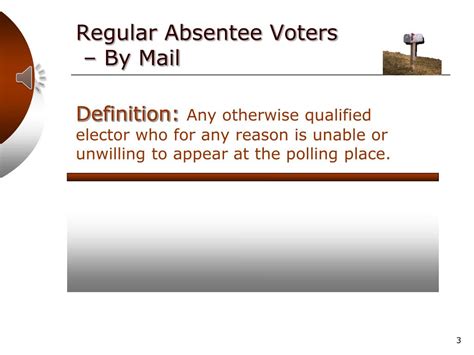 Ppt Overview Of Absentee Voting Rules Powerpoint Presentation Free