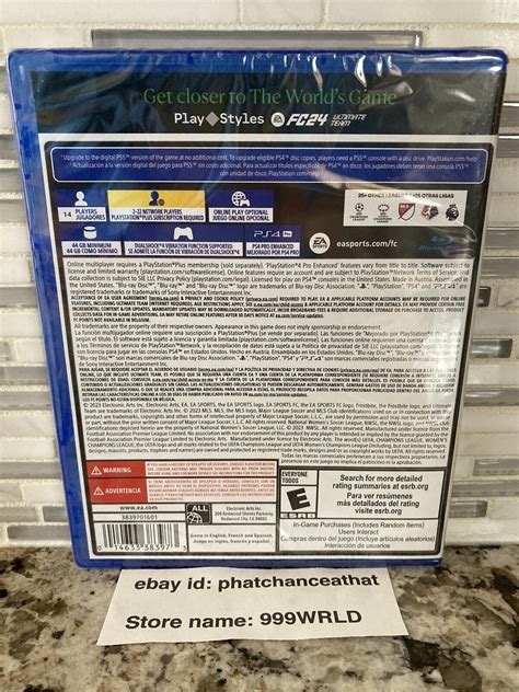 Fc 24 Ps4 Sony Playstation 4 Brand New Factory Sealed Us Edition Soccer