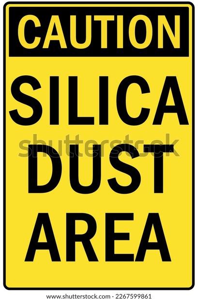 Silica Dust Hazard Sign Labels Stock Vector Royalty Free