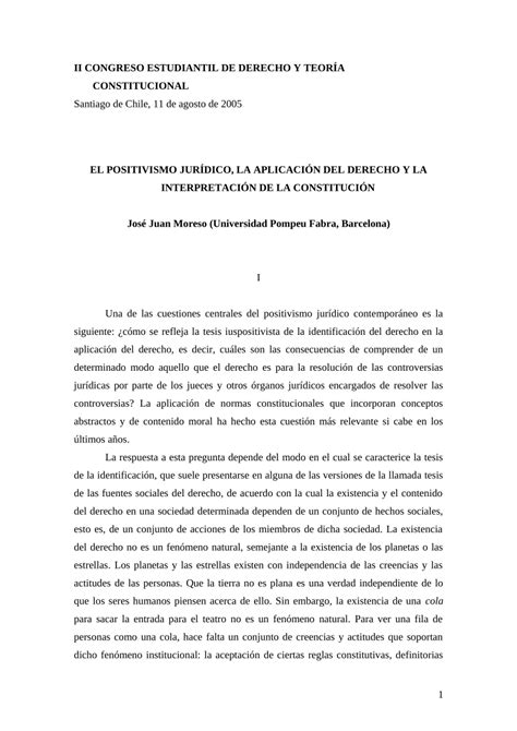 PDF El positivismo jurídico la aplicación del derecho y la