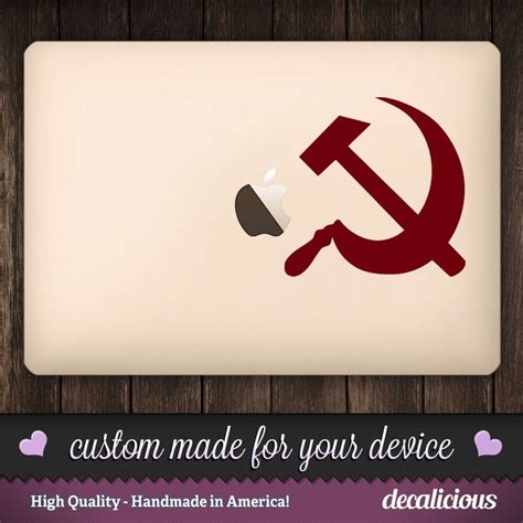 Ussr Soviet Sickle And Hammer Decal Communism Decal Russia Macbook