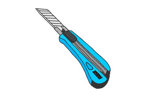 Free Blue Sharp Cutter Knife Png With Transparent Background