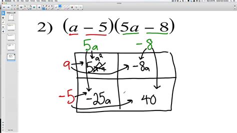 Multiplying Polynomials Box Method Youtube