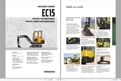 Volvo EC15 XT Excavator Parts And Service Repair Manual PDF