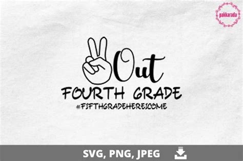 Peace Out Fourth Grade Graphic By Pakkarada Creative Fabrica