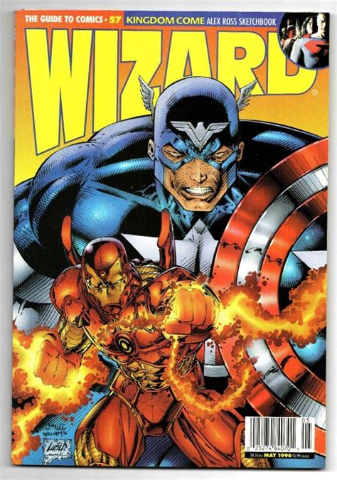 Wizard Magazine 57 Vintage 1996 Captain America Jim Lee Rob Liefeld Comic Books Modern Age