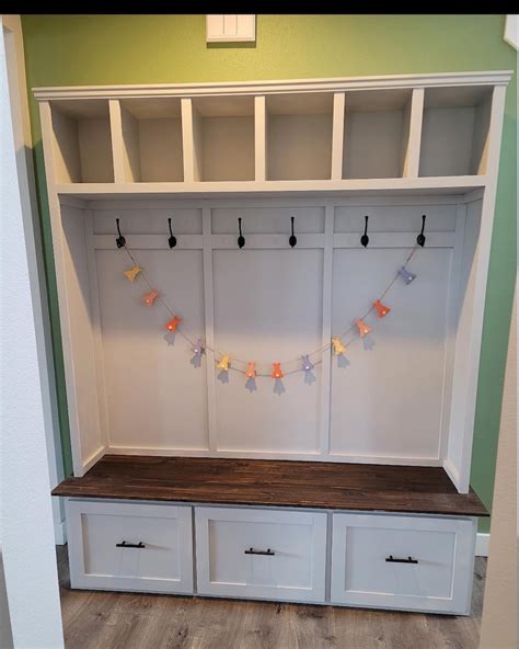 Farmhouse Hall Tree With Drawers Mudroom Locker Custom Etsy