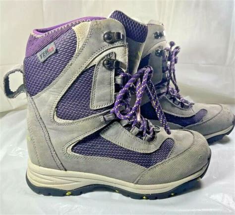 Ll Bean Tek 2 5 Women’s Waterproof Hiking Boots Sz 7 5 Gray Purple Accents Ebay