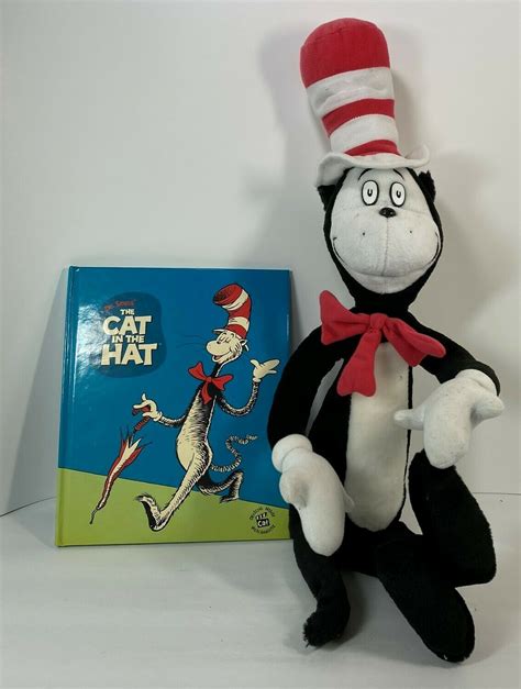 Dr Seuss The Cat In The Hat Official Movie Book Bendable Plush