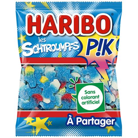 Haribo Schtroumpfs Pik Bonbons Acidul S G Pas Cher Auchan Fr