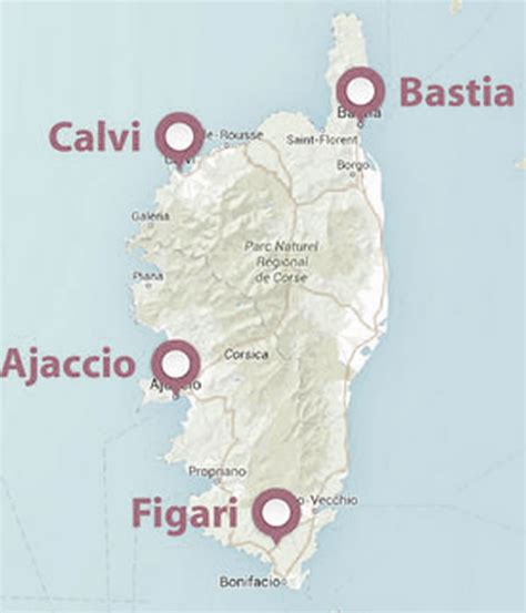 Corsica Airports Map