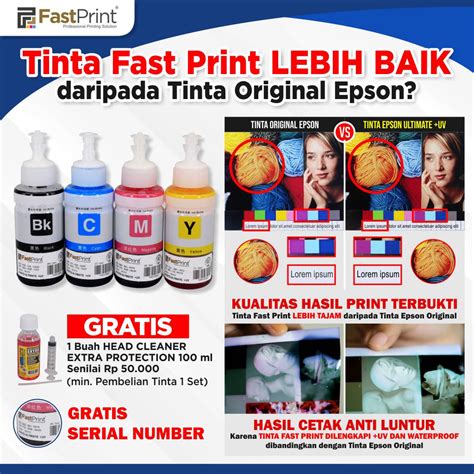 Jual Tinta Photo Ultimate Plus UV 70ML Printer Epson L Series 1 SET 4