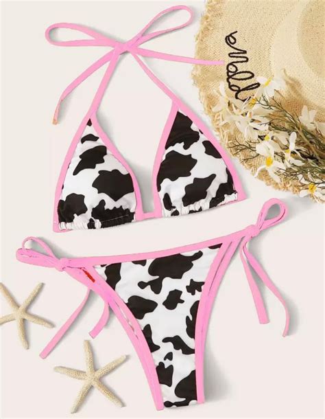 New 2021 Sexy Cow Printed Bikini Women Summer Swimwear Bikini Etsy