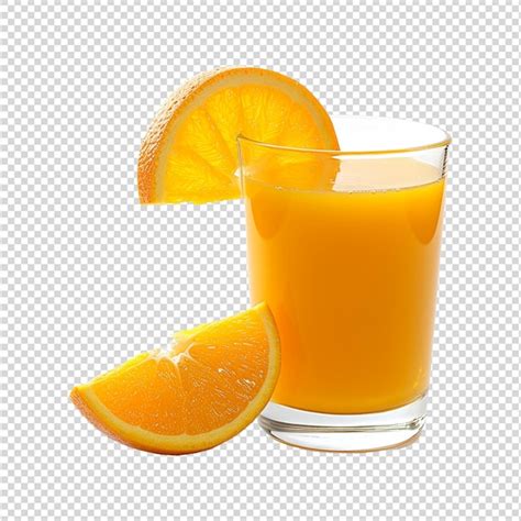 Fresh Orange Juice Isolated On White Premium Ai Generated Psd