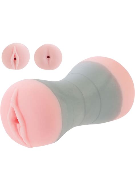 Travel Gripper Pussy And Ass Masturbator Pink Wholesale Adult Toys
