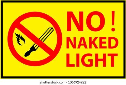 Safety Sign No Naked Light Stock Vector Royalty Free Shutterstock