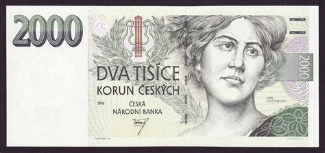 Czech Republic 2000 Korun1996 First Issue Serie A 01 Unc