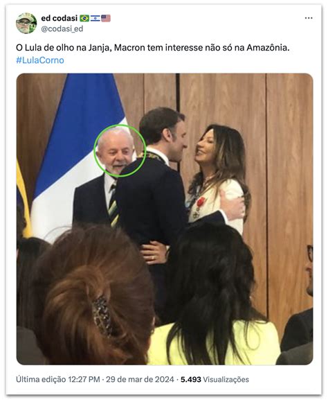 Lulacorno Hashtag Viraliza Ap S Fotos De Janja E Macron