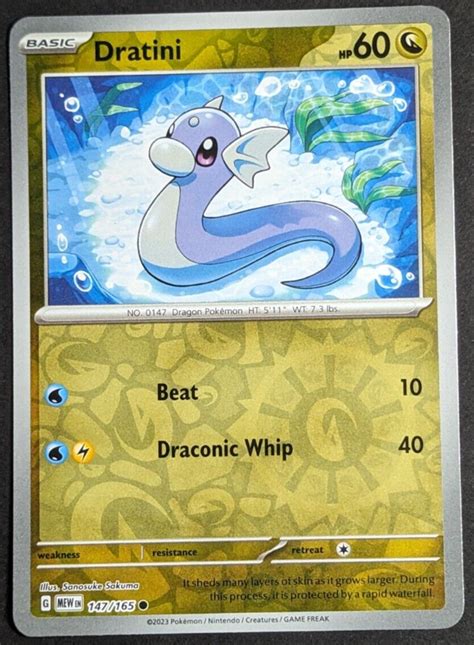 Dratini Reverse Holo NM 147 165 Scarlet Violet 151 Pokemon Card EBay