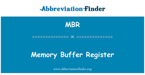 mbr significa memoria buffer register memory buffer register