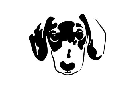 Dachshund Face Stencil Svg Cut File By Creative Fabrica Crafts